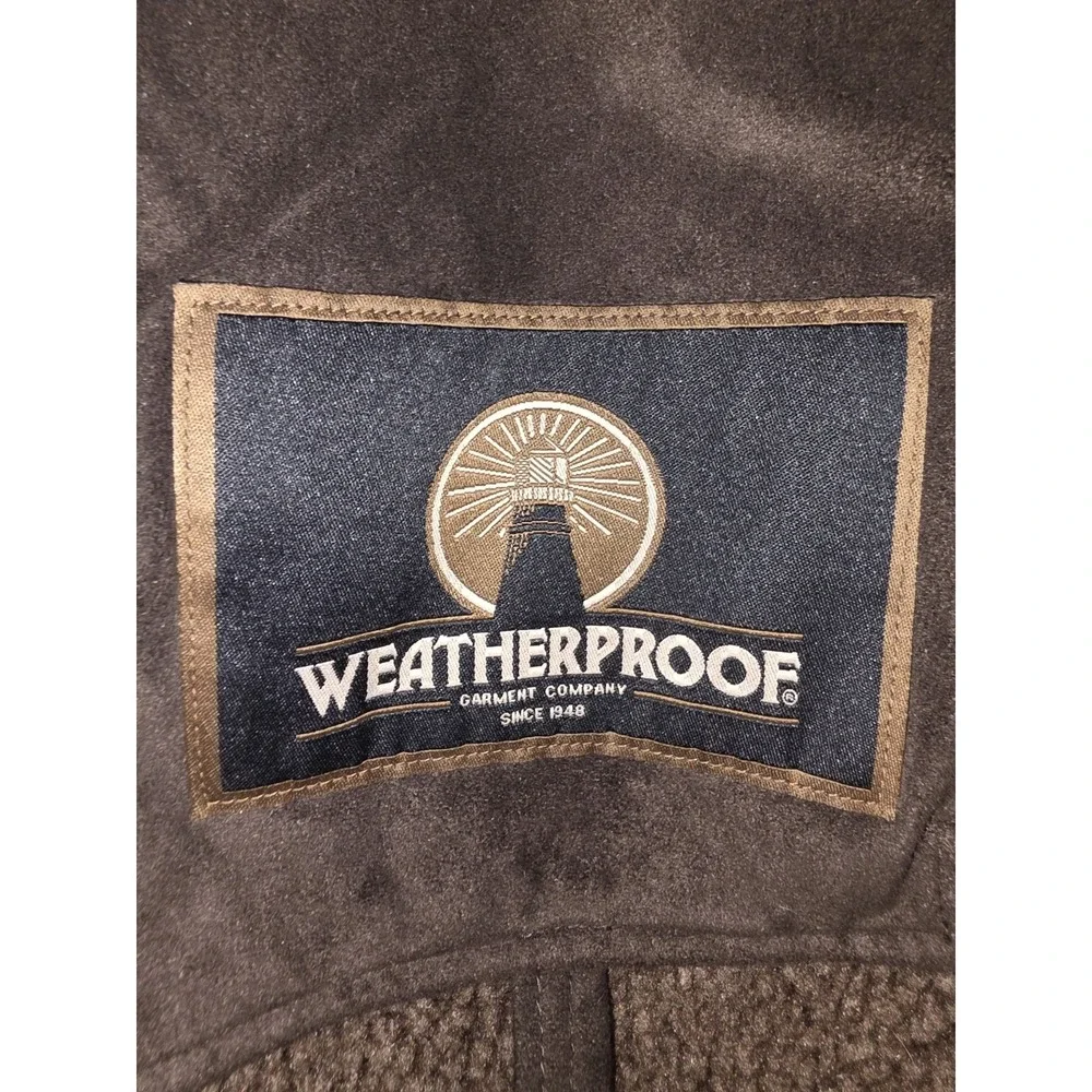 Weatherproof Garment Company Faux-Suede Sherpa-Lined Size L Dark Brown Jacket - Picture 7 of 10